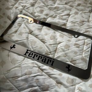 Ferrari License Plate Frame Stainless Steel with Laser Engraved